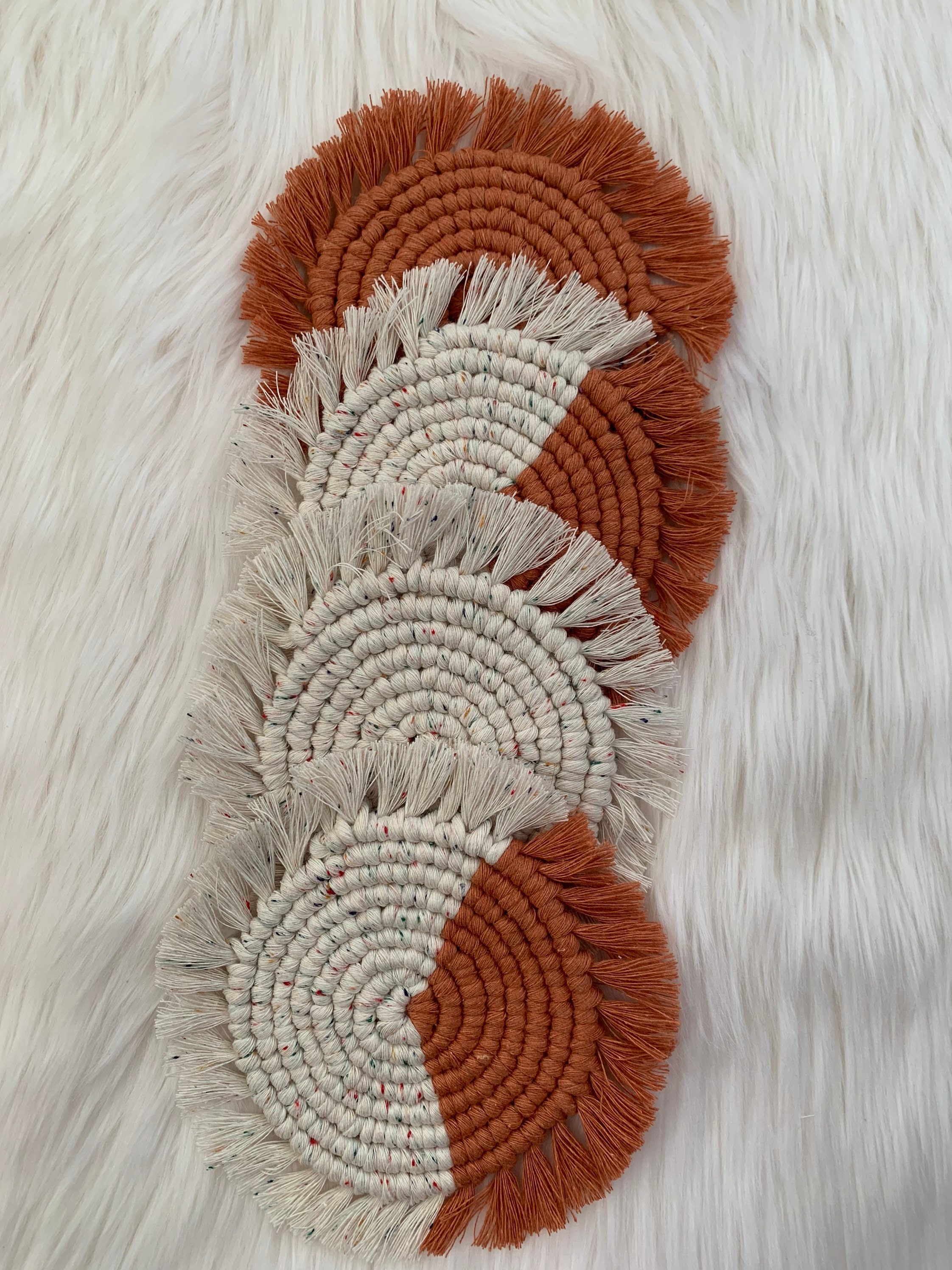 Handmade Macrame Coasters / macrame coaster / boho decor / Etsy