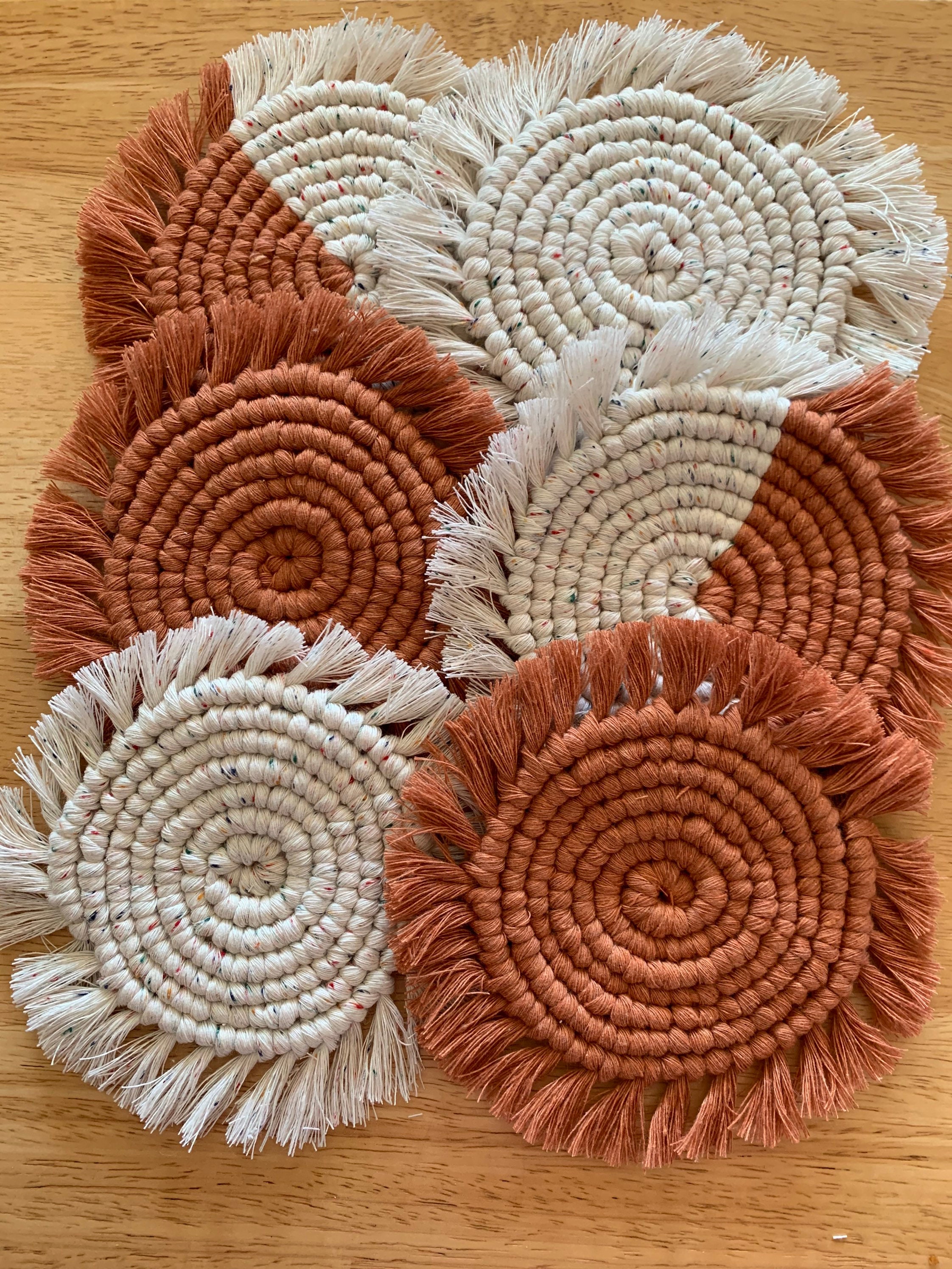 Handmade Macrame Coasters / macrame coaster / boho decor / | Etsy