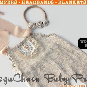 Romper DeLuxe, Newborn Romper, Baby Romper, Newborn Girl Romper, Baby Girl Romper, Lace Romper, Cream Romper, Sewn Romper, Fabric Romper