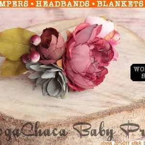 Girls Headband, Kids Headband, Baby Headband, Girls Photo Prop, Flower Girl Headband, Flower Headband, Red Headband