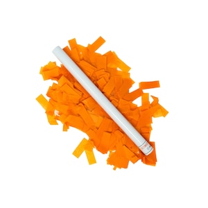 Confeti de papel de seda naranja en forma de palito, 14" (paquete de 8) - Ultimate Confetti