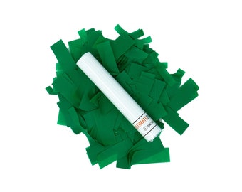 Confeti de papel de seda verde oscuro con varilla - 15 cm (paquete de 8) - Confeti definitivo