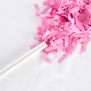 Pink Tissue Paper Confetti Flick Stick - 14&quot; (Pack of 8) - Ultimate Confetti