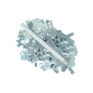 Silver Metallic Confetti Flick Stick - 14&quot; (Pack of 8) - Ultimate Confetti