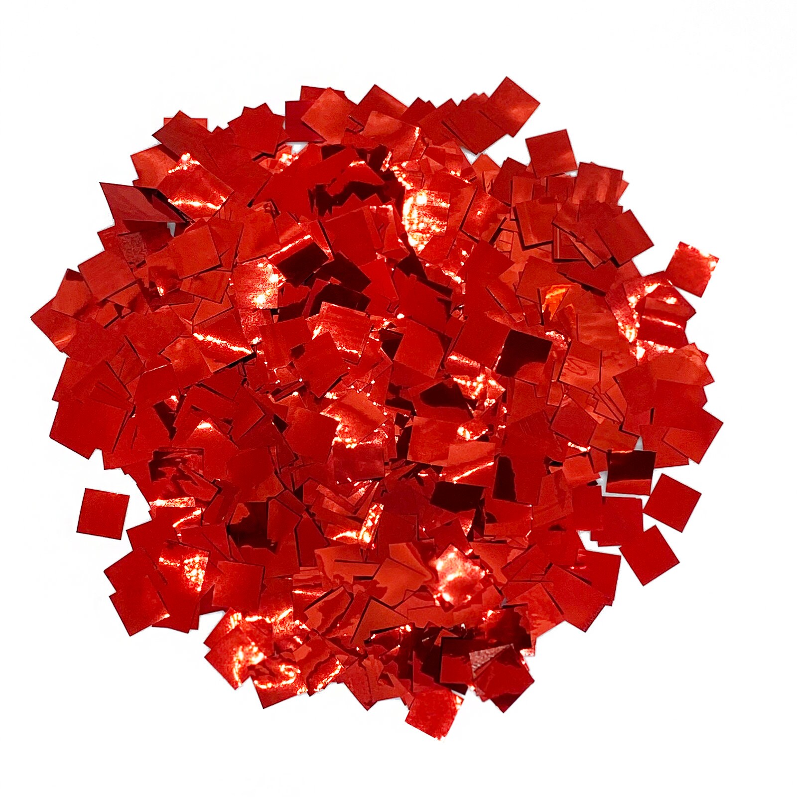 Red Metallic Foil Miniature Confetti Squares 1lb Ultimate Confetti Etsy
