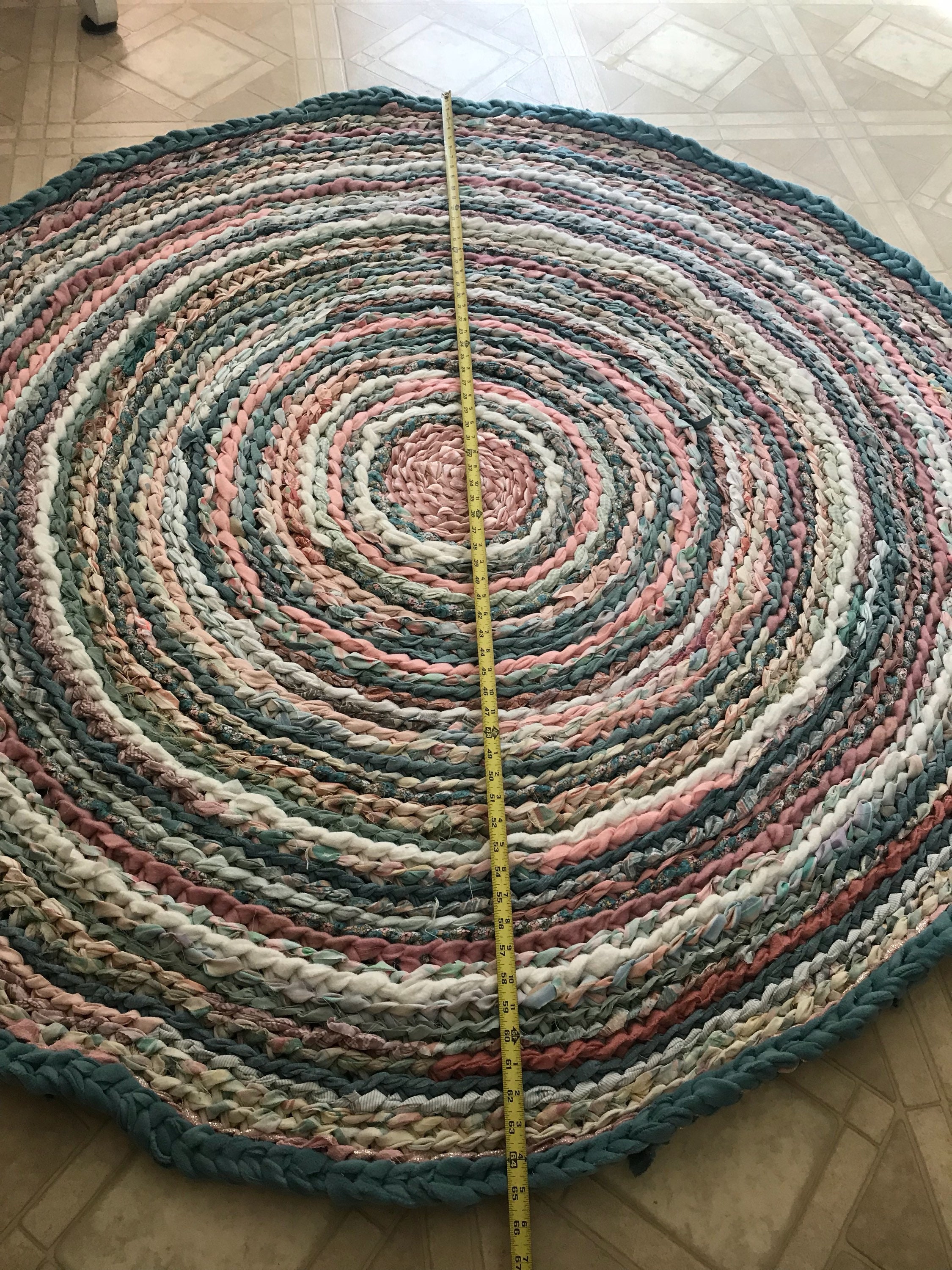 Peachy Rustic Rug PRICE DROP Peachy Beachy Blush Rag Rug - Etsy