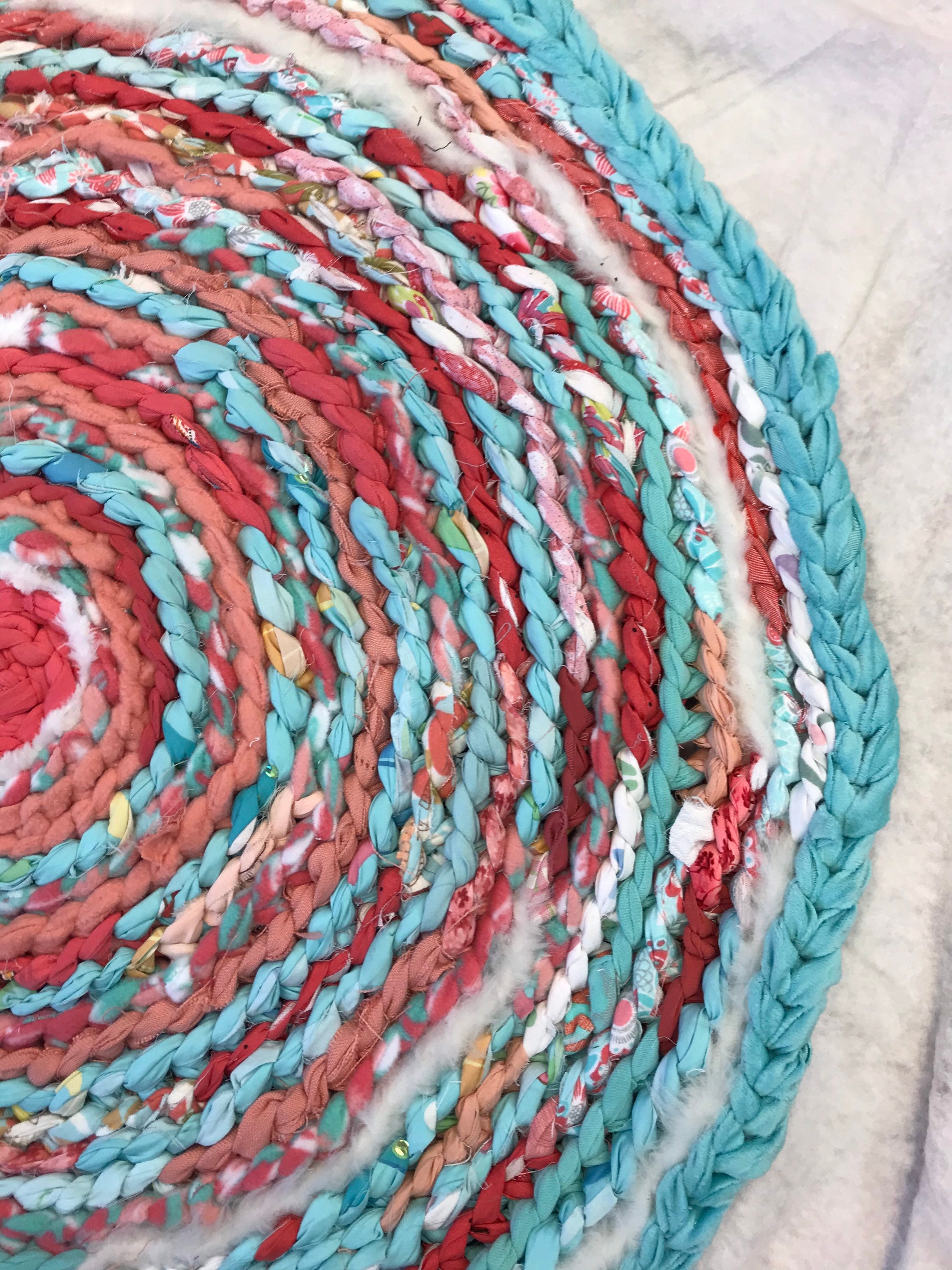 Coral Lotus Inspired Small Rag Rug - Etsy