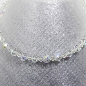 Vintage Facettierte Kristall Glas Perlen-Choker