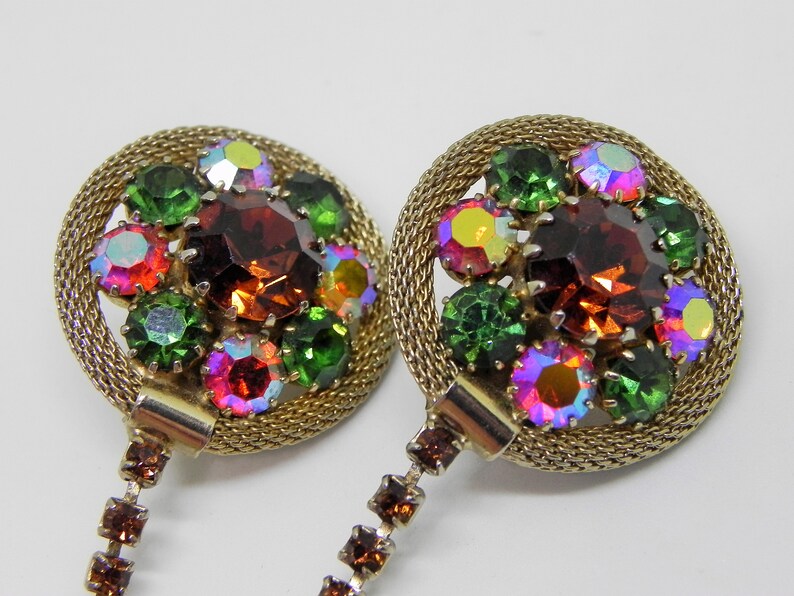 Weiss Rhinestone Sweater Clip Unsigned