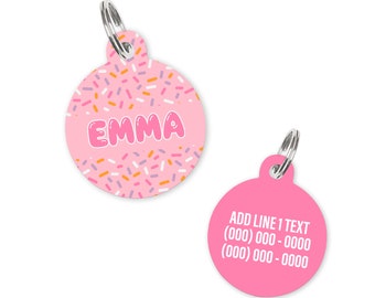 Pink and Purple Sprinkles Birthday - Name Tag