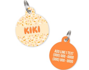 Orange Sprinkles Birthday - Name Tag