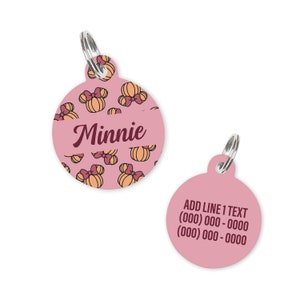 Minnie Halloween Pumpkins Name Tag image 1