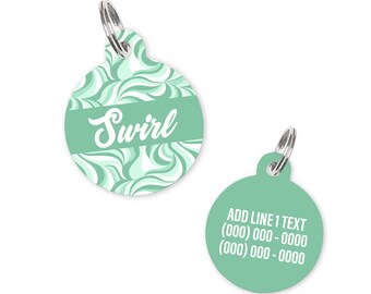 Mint Ice Cream Swirl - Name Tag