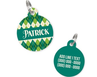 St. Patrick's Day Argyle - Name Tag