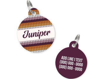 Pink and Purple Fall Sweater - Name Tag