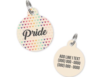 Retro Pride Hearts - Name Tag