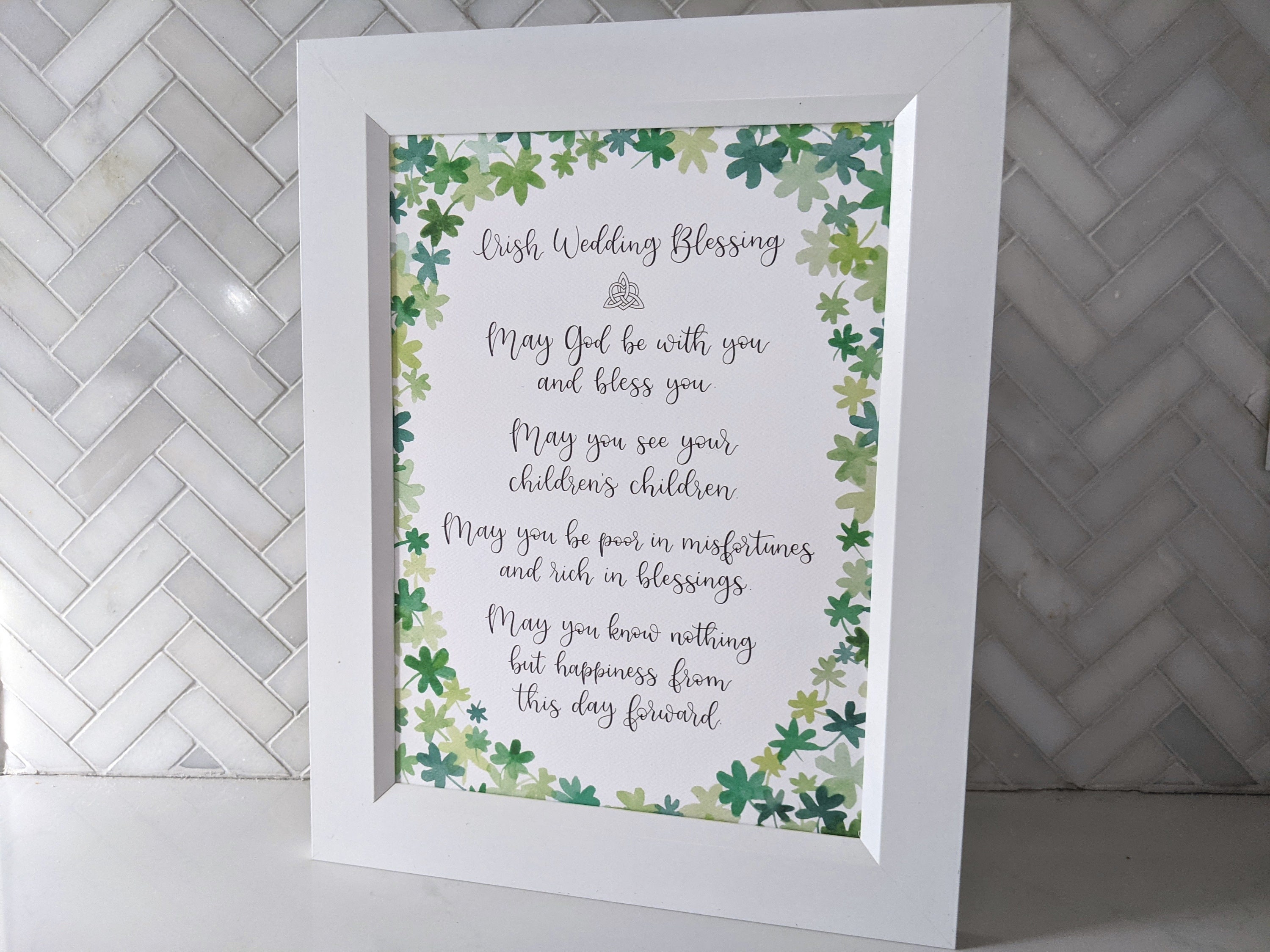Irish Wedding Blessing 9x12 Watercolor Print Frameless - Etsy