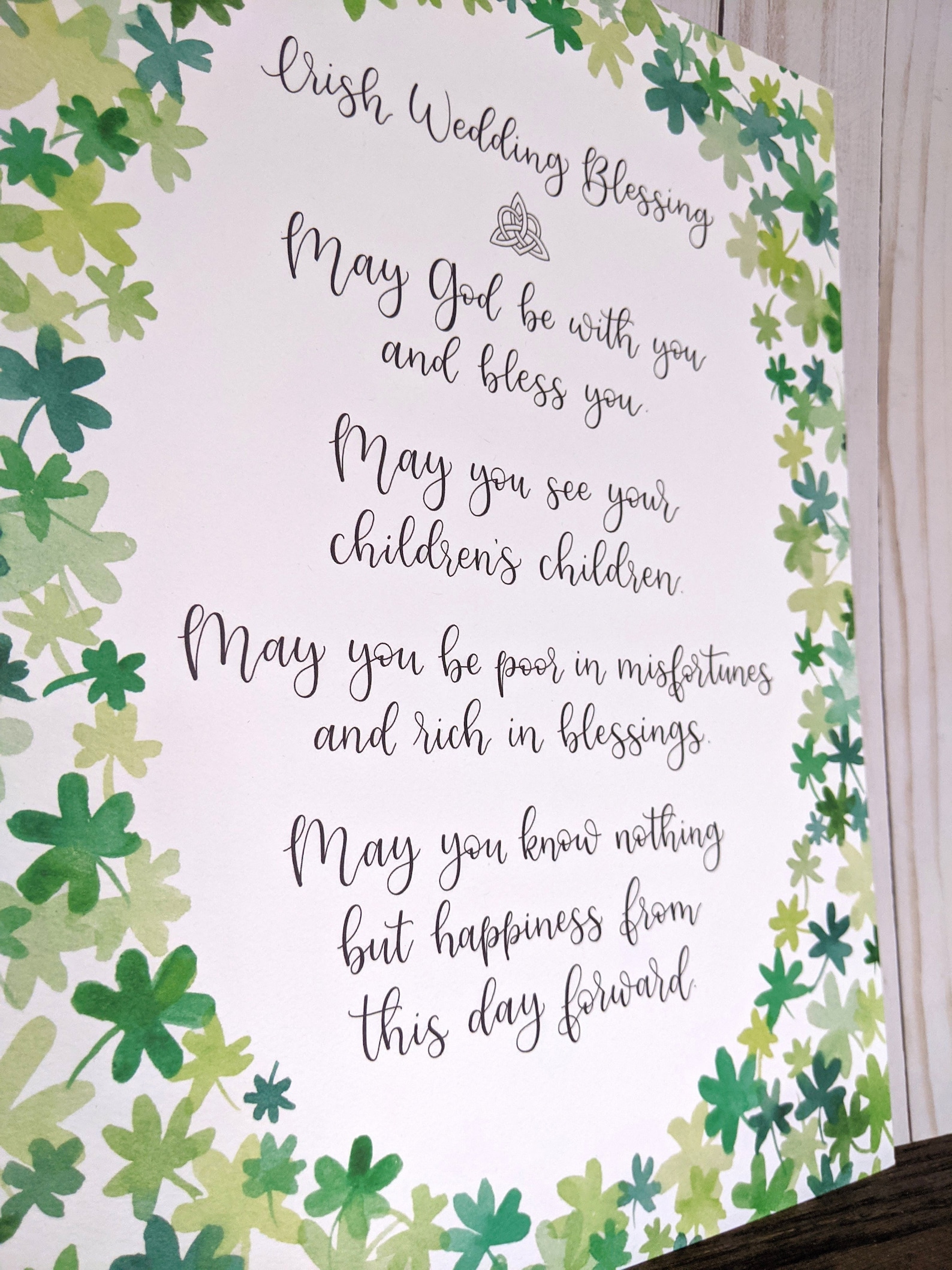 Irish Wedding Blessing 9x12 Watercolor Print Frameless - Etsy