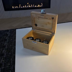 Large Bzz Box Stash Set | Rolling Tray l 3 Stash Jars l Smoking Accessories | Smell Proof Box | Boxes & Bins | Wooden Box | Storage & Organization | Bzz Box | Lock Box | Collectibles | Home & Living | Smoking Gift Idea | Large Stash Box custom HexBee