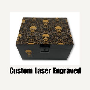Custom Laser Engraved Bamboo Stash Box – Smell-Proof Herb Storage Gift Set - Personal Design