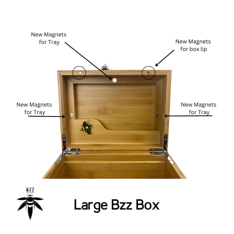 Large Bzz Box Stash Set | Smoking Accessories | Smell Proof Box | Boxes & Bins | Wooden Box | Storage & Organization | Bzz Box | Lock Box | Collectibles | Home & Living | smoking  Gift Idea | Large Stash Box