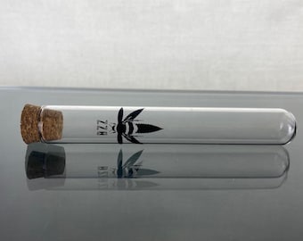 Conjunto de três tubos de vidro para guardar objetos: recipiente à prova de odores com tampa de cortiça (Bzz Box)