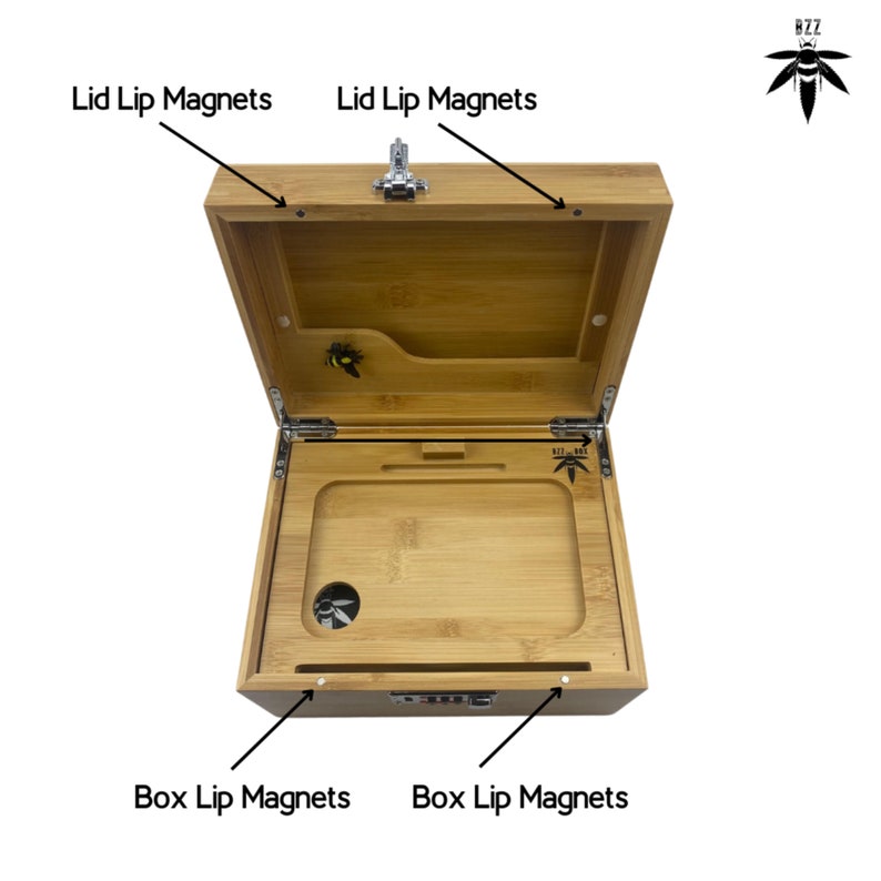Large Bzz Box Stash Set | Smoking Accessories | Smell Proof Box | Boxes & Bins | Wooden Box | Storage & Organization | Bzz Box | Lock Box | Collectibles | Home & Living | smoking  Gift Idea | Large Stash Box