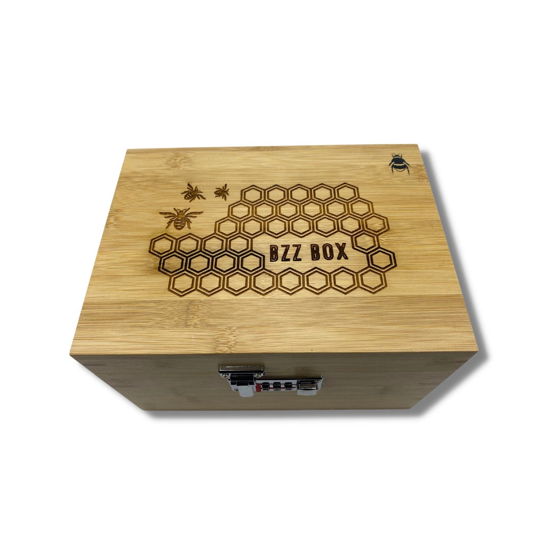 Stash Box Large Bzz Box with Lock and Honeycomb Lid Design Etsy 日本