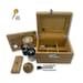 Bambus-Vorratsbox-Paket, mit Schloss, Rolltablett, 2 Vorratsgläser, 1 Hygrometerglas, Bzz Ritual, Bzz Ball, Minibürste, 2 Schürhaken, Bzz Scoop