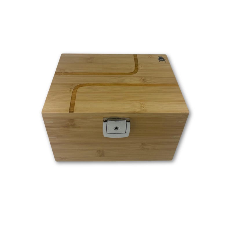 Large Bzz Box Stash Box| Custom Laser Engraving l Rolling Tray l 3 Stash Jars l Smoking Accessories | Smell Proof Lock Box | | Wooden Box | Storage & Organization | Bzz Box |  | Collectibles | Home & Living | smoking  Gift Idea | Large Stash Box