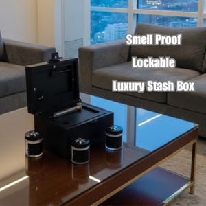 Decorative Smell Proof Organizer for Home - Luxury Stash Box – Discreet Storage with Lock
