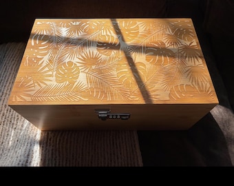 Discreet luxury XL Stash Box – Smell Proof, Lockable Herb Organizer with Biophilic Design