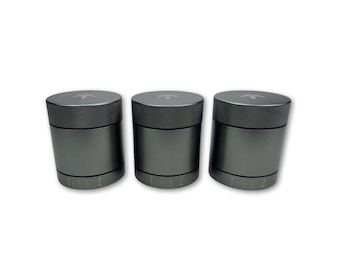 Gun Metal Aluminum Stash Jar Three Pack – Airtight Smell Proof Storage
