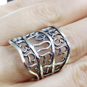 Anillo del alfabeto armenio Anillos de plata 925 con letras Regalos armenios para hombre o mujer Joyería hecha a mano de ley