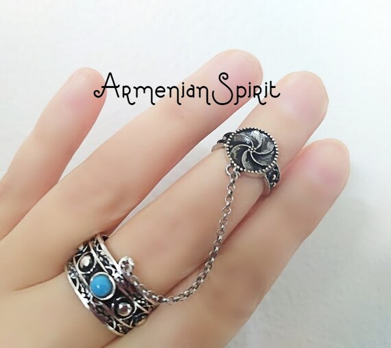 SILVER925 BIG STONE TRIBAL RING/シルバー/リング SILVER925 BIG STONE TRIBAL RING/シルバー/リングの通販 by