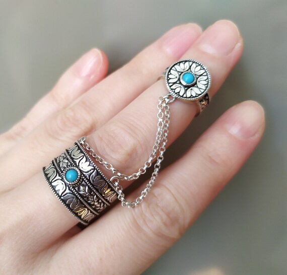 Shiny Rhinestone Pearl Chain Linked Finger Ring Bracelets for Women Punk  Cuban Chain Bracelet Link Hand Harness Jewelry