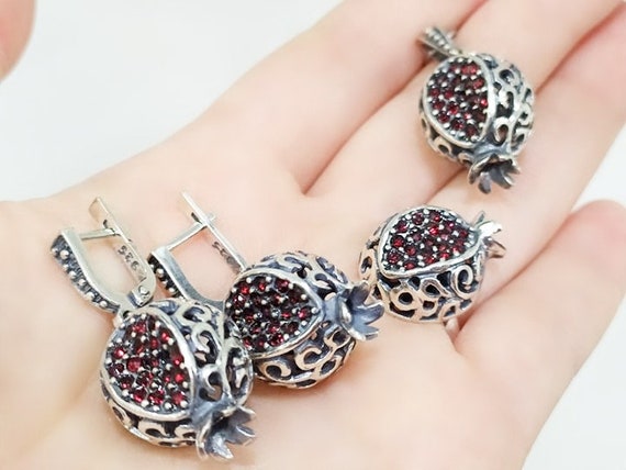 Etsy pomegranate earrings deals