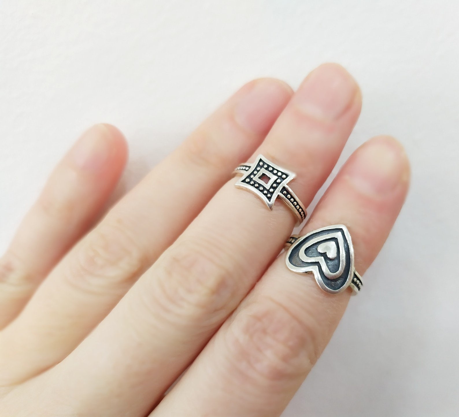 SET Silber kleine Ringe für oberen Teil des Fingers Obere Etsy