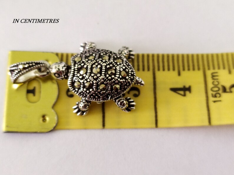 Tortoise earrings high quality SILVER 925 Long dangly earrings marcazite Turtle jewelry Christmas gift for woman Animal jewelry small turtle
