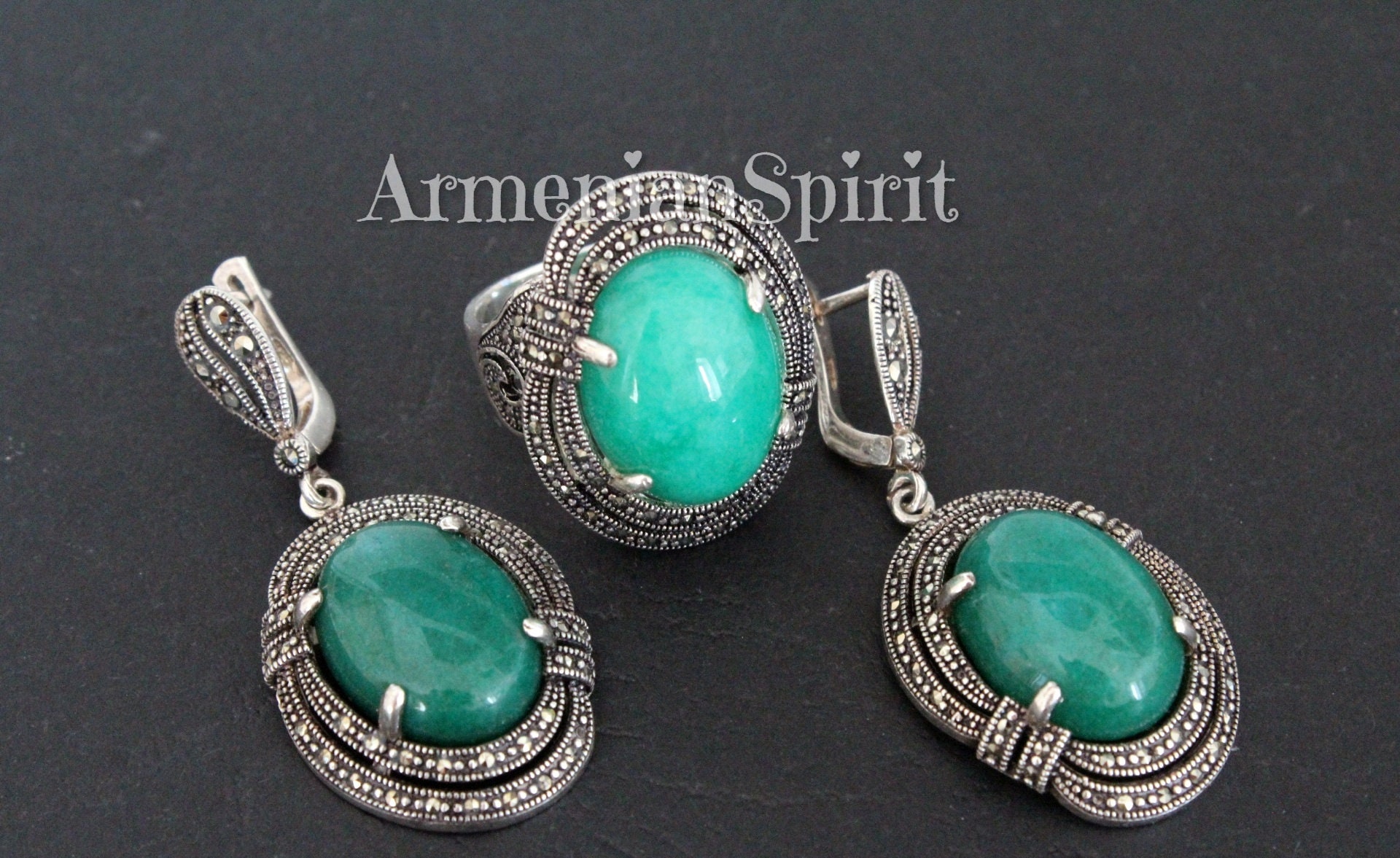 Pendientes de plata para mujer, de plata de ley 925 auténtica, brillantes y  de cristal, color verde y azul, joyería fina