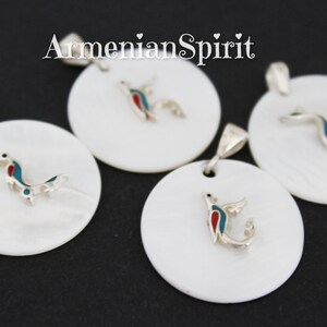 Collar con colgante de letras armenias CON CADENA de cerámica blanca con letra de plata 925 bañada en oro y circonitas blancas