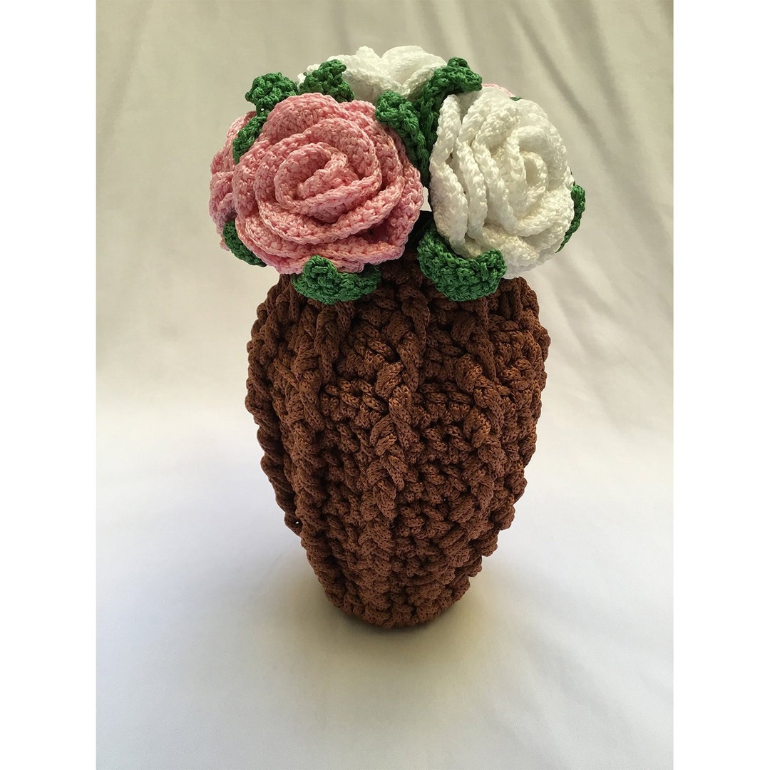 Crochet Vase Pattern, Decoration Gift for New Homes, New Neighbors Present, Table Decor, DIY