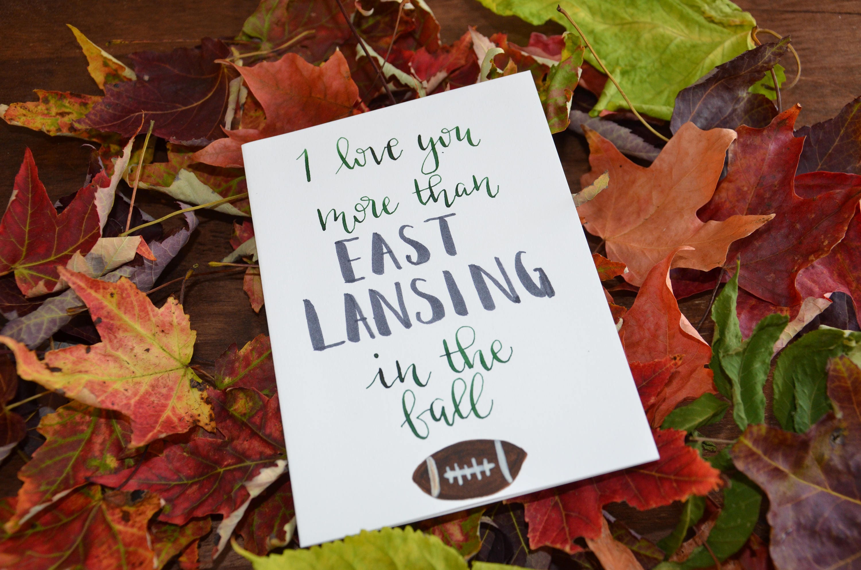 Msu Card East Lansing Michigan Msu Football Spartan Etsy Msu Card East Lansing Michigan Msu Football Spartan Etsy