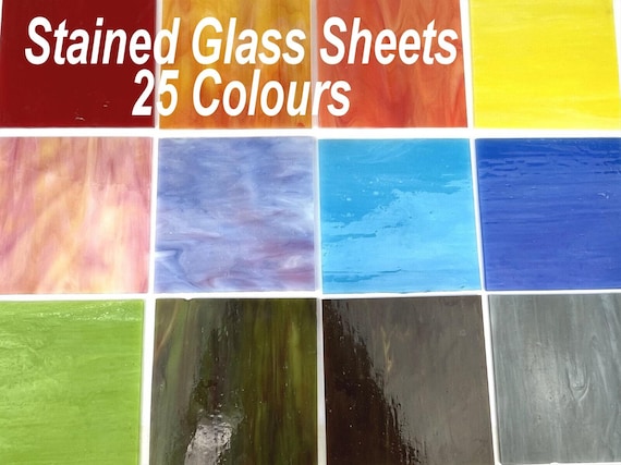 Stained Glass Sheets for Nipping and Cutting 25+ colours.