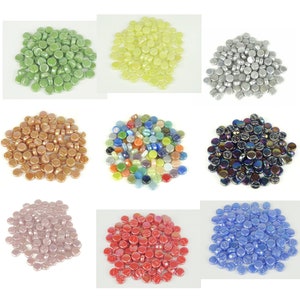 22 Colours. 100 Mosaic Mini Pearlised / Iridescent Darling Dotz. CHOOSE YOU COLOURS!