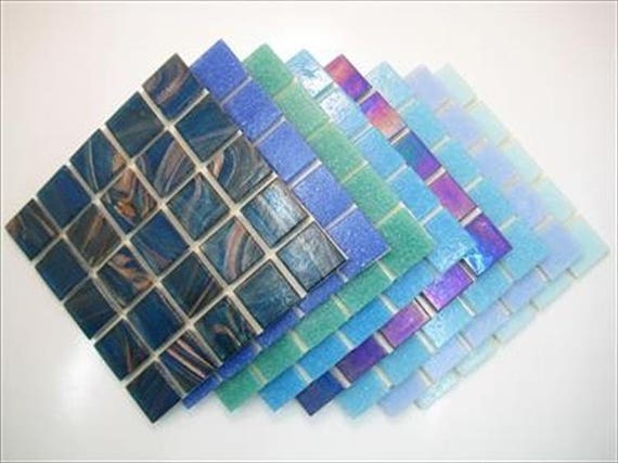 Mosaic Tiles Mixed 2cm X 2cm X 4mm Thick Deluxe Blue Blend Etsy