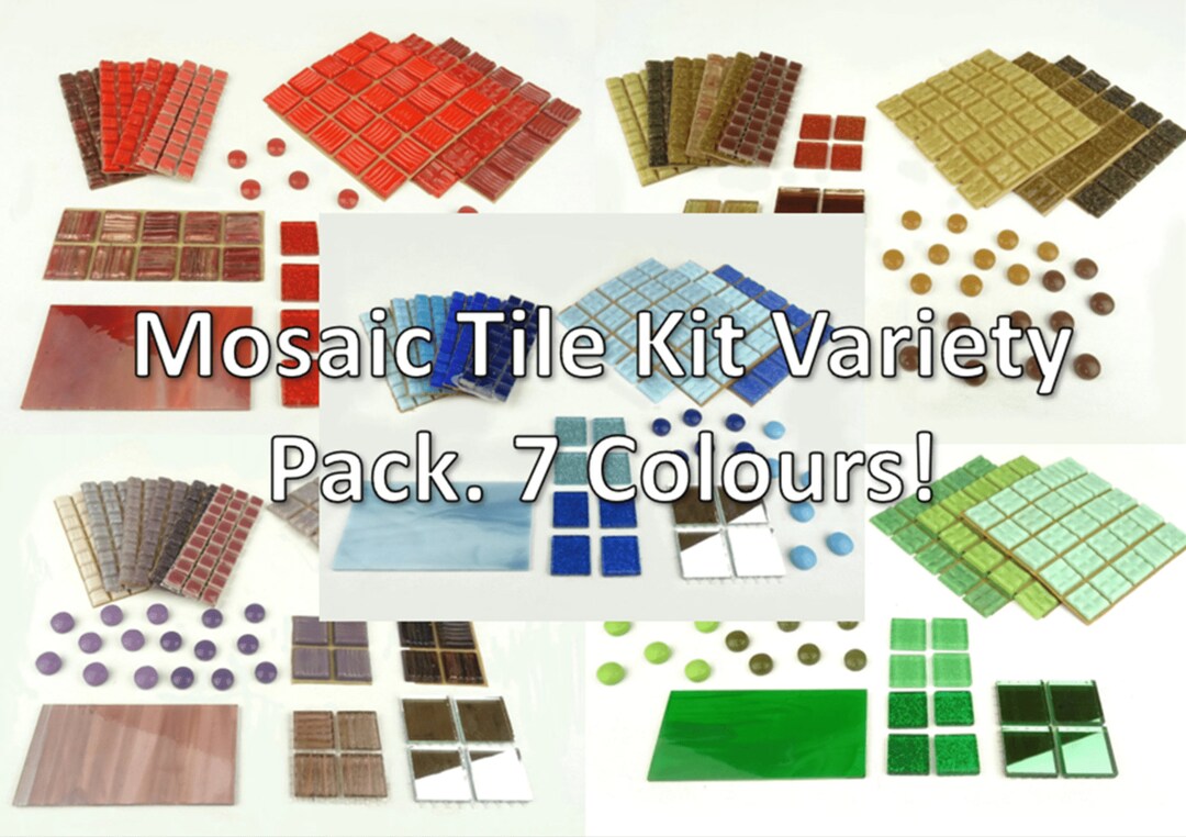 Mosaic Tile Kit Variety Pack. 7 Colours. Not Sure What You May Need