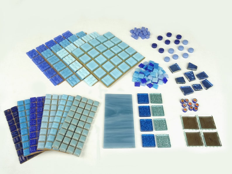 Mosaic Tile Kit Blue Mega Variety Pack. Not Sure What You May Etsy UK