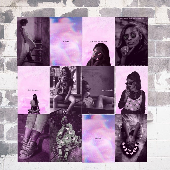 Grunge Aesthetic Room Decor Photo Wall Collage Kit Set Of 15 Etsy
