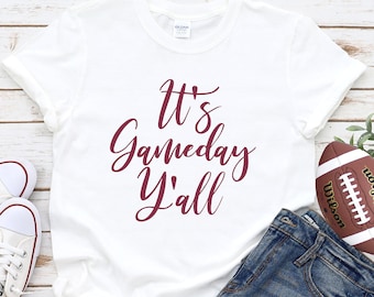 Game Day T-shirt l Football Shirt l Tailgate Shirt l Crew Neck Tee l College Football Shirt l Printed Cotton Tee l Women's T-Shirt